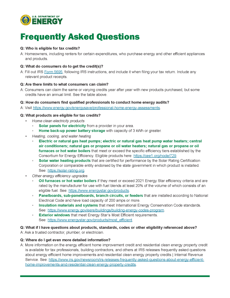 Clean Energy Tax Credit Table Page 2